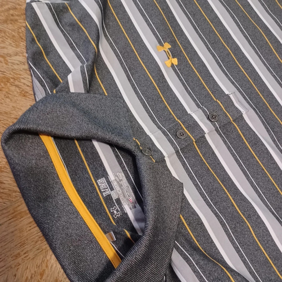 Men's Under Armour Heat Gear Short Sleeve Performance Polo Golf Shirt Size XL St - Picture 3 of 5